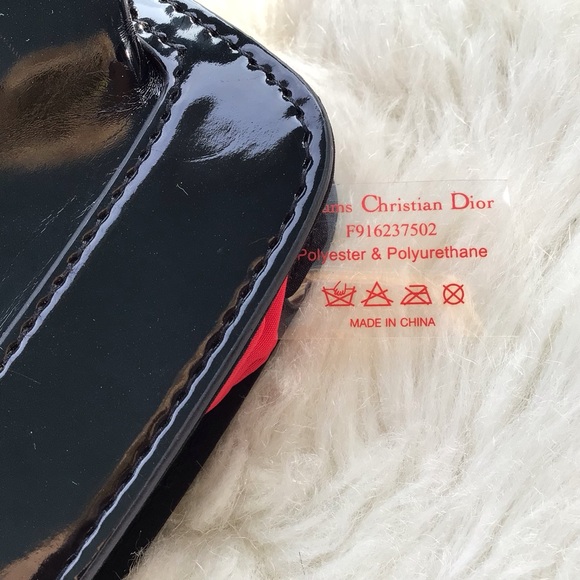 Christian Dior Parfums Black High Shine Faux Leather Clutch - Picture 11 of 11